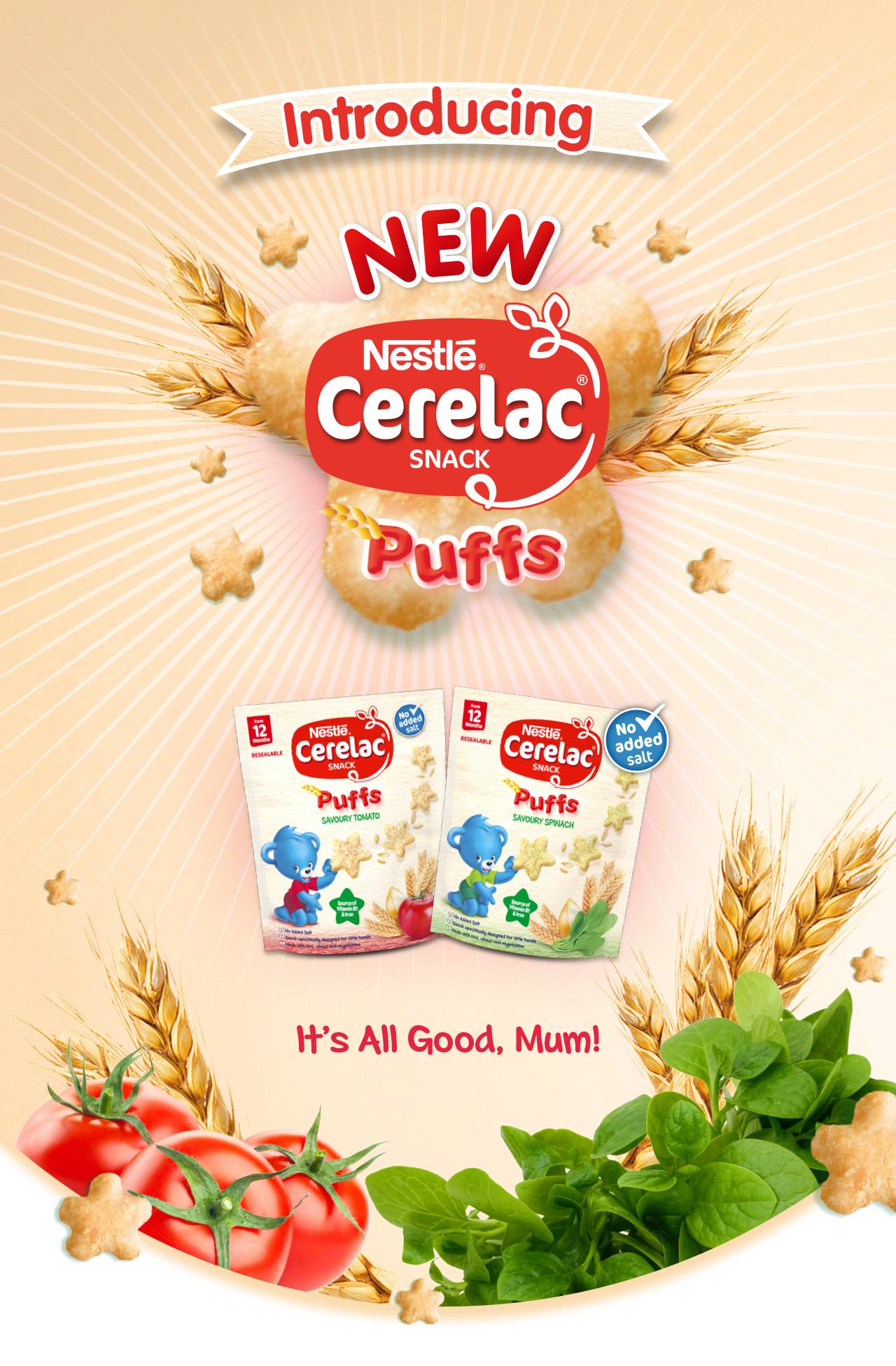 Introducing new Nestlé Cerelac Snack Puffs.