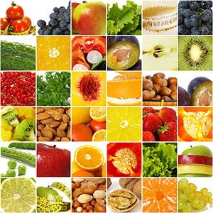 Fruits and vegetables.