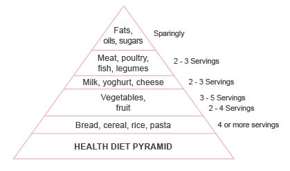 Health Diet Pyramid during pregnancy.