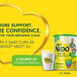 New and improved recipe for Nido Plus 3 can.