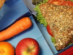 HEALTHY MEALS FOR KIDS – SNACKS Lunch box with healthy food.