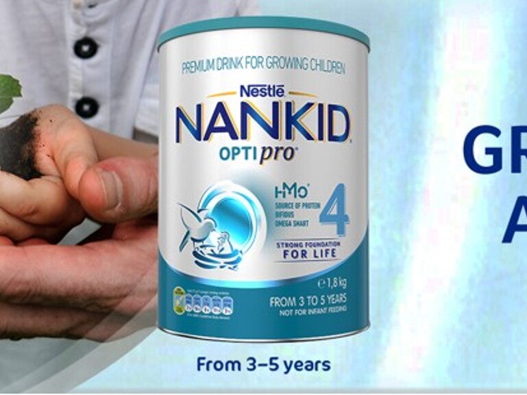 Growing is amazing with Nestlé Nankid OptiPro 4. A milk powder for growing children from 3 to 5 years old.